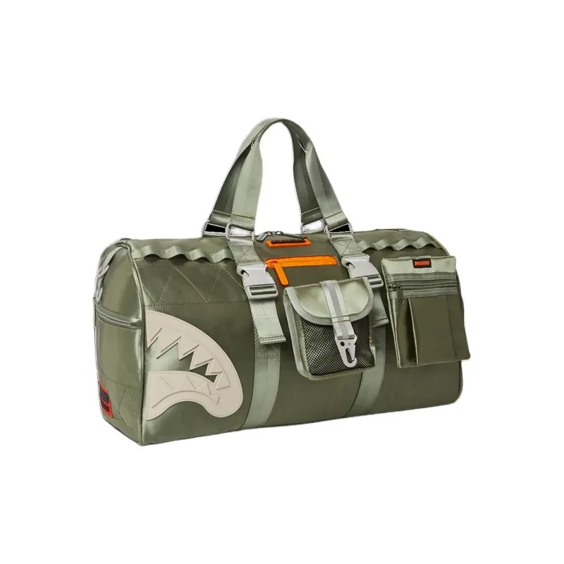 SPRAYGROUND Polyester Portable Travel Bag Unisex Green-1