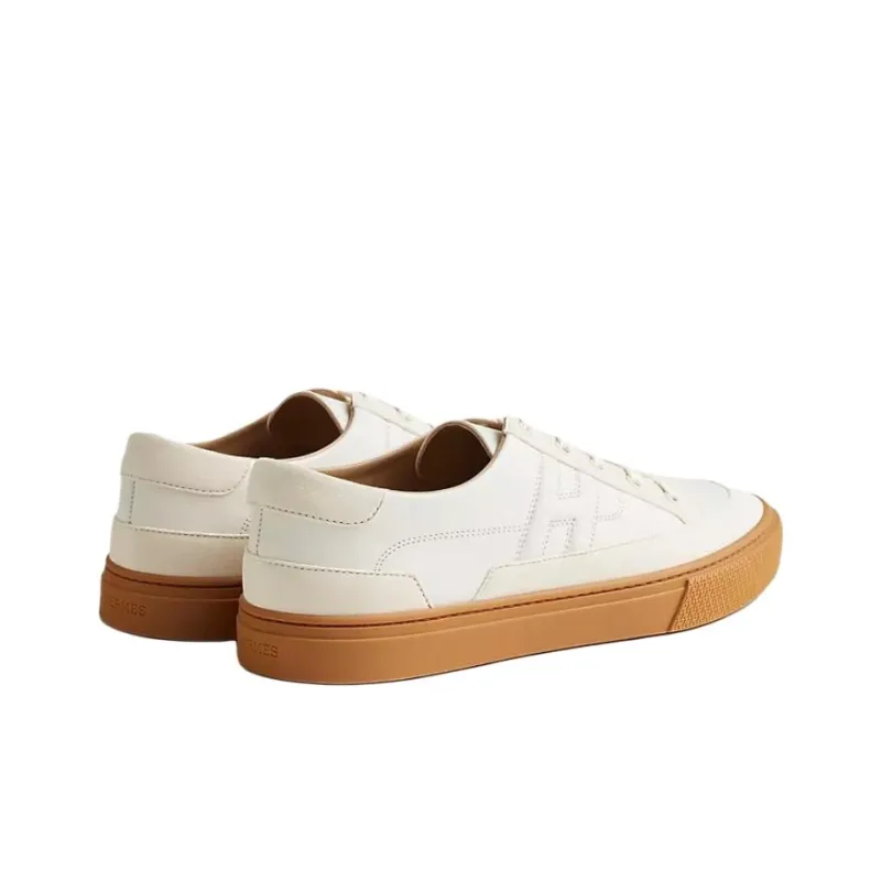 HERMES Deep Low Top Skateboard Shoes Men's White-3