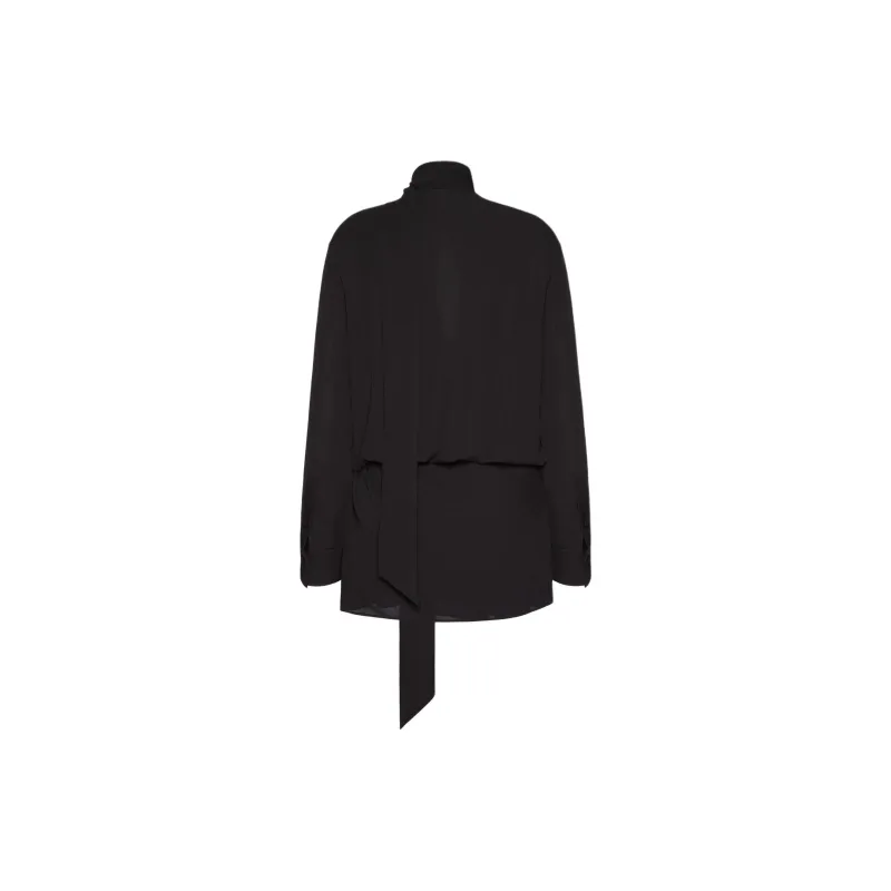 Valentino SS22 Long Sleeved Dress Women's Black-1