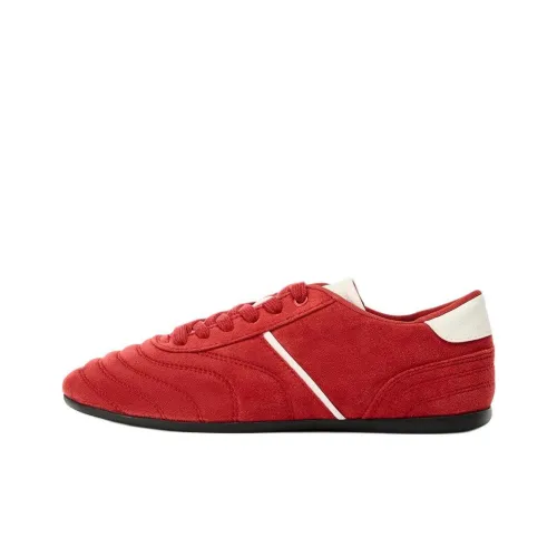 ZARA Low Top Casual Shoes Women's Red