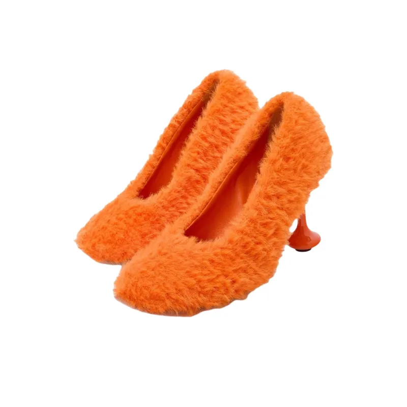 LOEWE Toy Irregular Heel High Heels 9cm Women's Orange-2