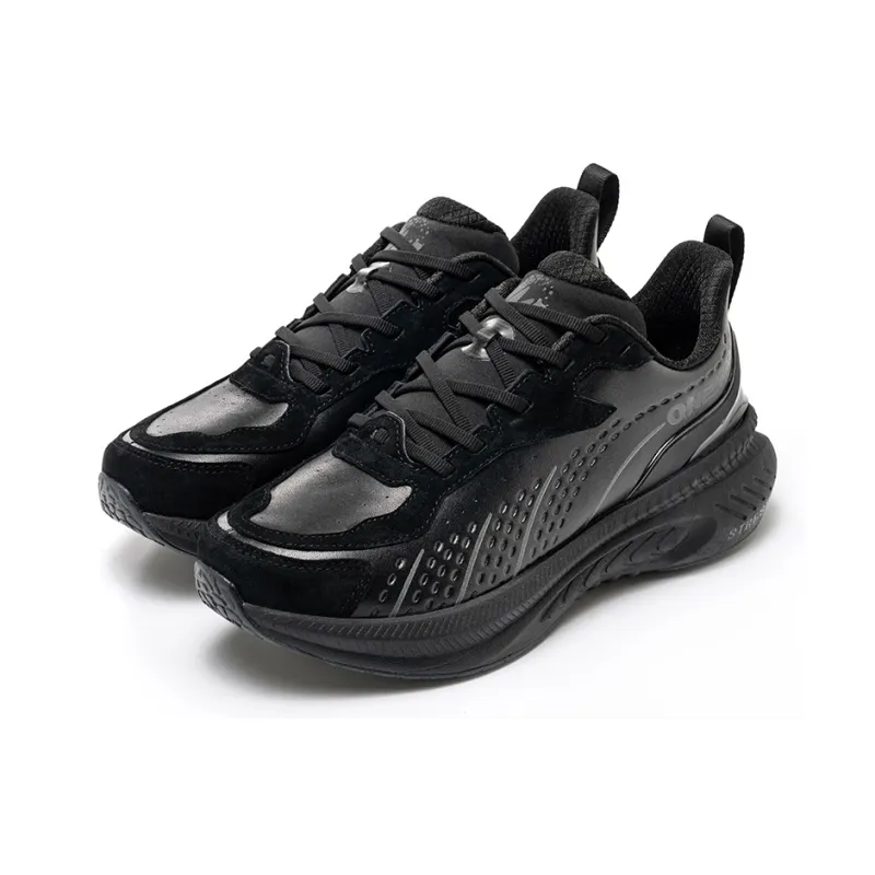ONEMIX Cushioning Anti Slip And Wear Resistant Low Top Carbon Plate Casual Running Shoes Unisex Kedi Black-2