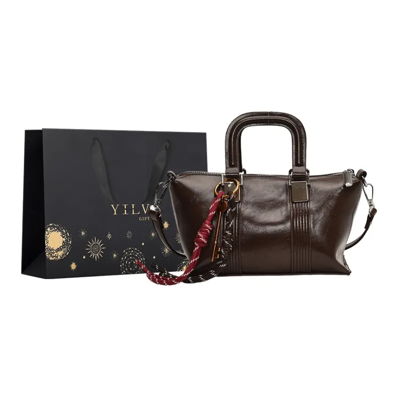 Yi Brigade PU Shoulder Bag Regular Women's Black/Burgundy/Brown/Coffee-10