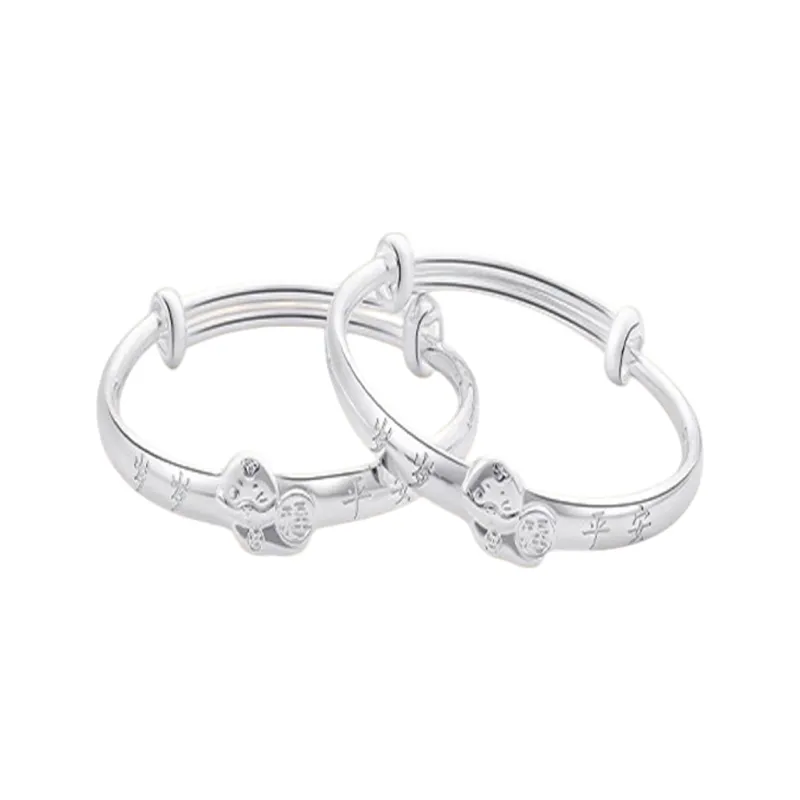 Hui Xuan Charm 999 Fine Silver Bangles Kids'-0