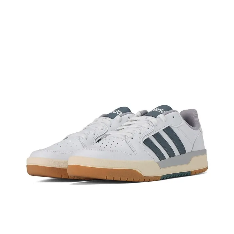 Adidas ENTRAP Anti-Slip Wear-Resistant Low-Top Vintage Basketball Shoes Unisex White Blue-2