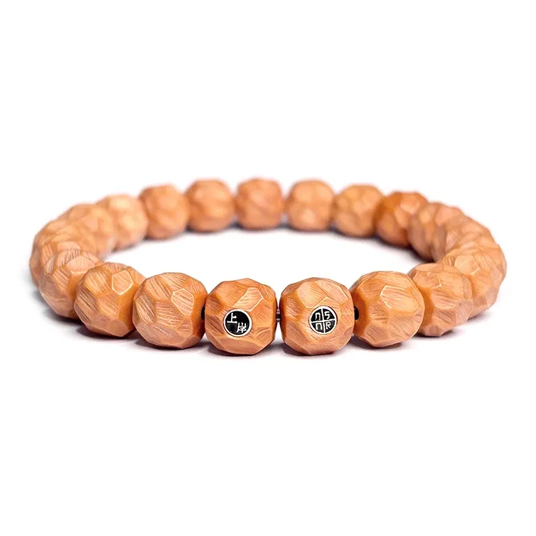 MOUNTAINS AND MANS Monkey Head Walnut New Chinese Style Good Luck Beaded Bracelet Unisex-3