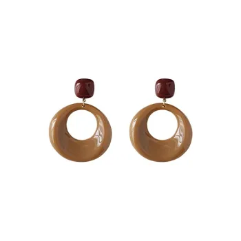 DTOTO Copper Zinc Alloy Resin Clip On Earrings Unisex
