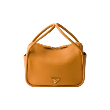 PRADA Calfskin Handbag Women's Amber