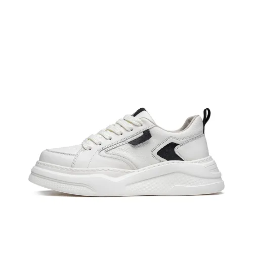 Anthony Miles Height Increasing Low Top Skateboard Shoes Men's White