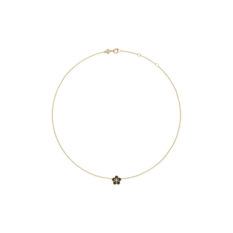 TORY BURCH Kira Flower Pendant Necklace-1