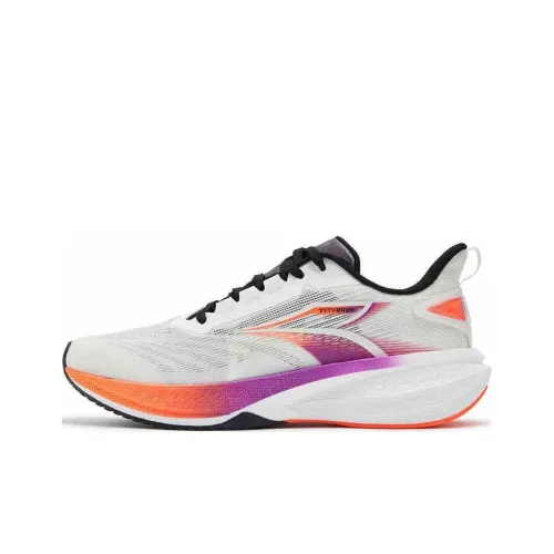 361° Titan CQT Cushioned Wear Resistant Breathable Low Top Casual Running Shoes Men's White Orange Purple