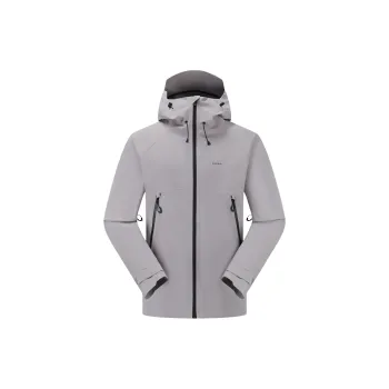 DECATHLON MH500 Hiking Water Resistant Windproof Breathable Windbreaker Jacket Men's Light Gray