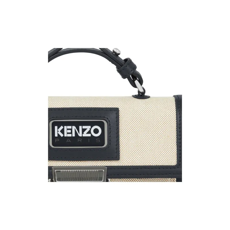 KENZO RUE VIVIENNE Cotton Handbag Shoulder Bag Crossbody Bag Mini Women's Black-3