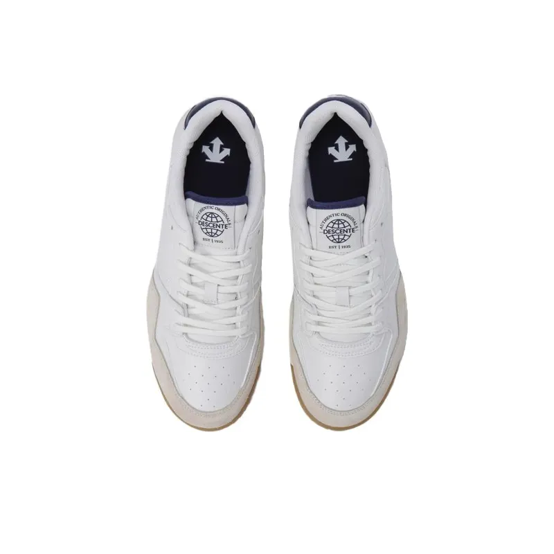 DESCENTE Dribble V2 Cushioning Wear Resistant Low Top Skateboard Shoes Unisex White Brown-2