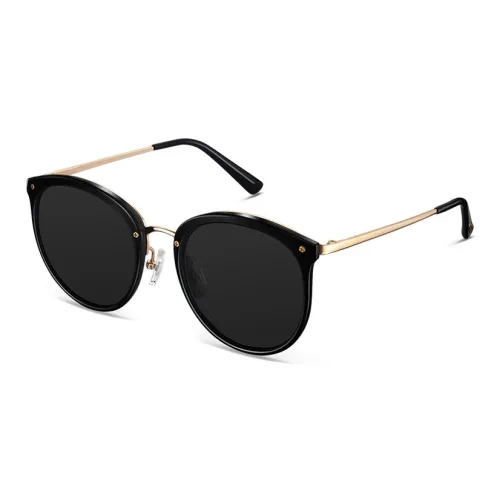 LOHO TR90 Alloy Round Driving Travel Photography UV Protection Sun Protection Sunglasses Unisex Black Rose Pink