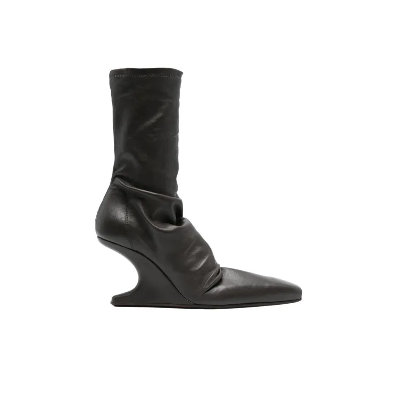 RICK OWENS/RO Cantilever Ankle Boots 8.5cm Women's Black-1
