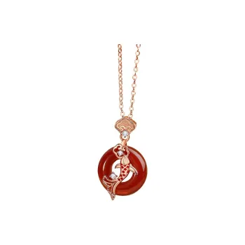 TIMEBOTTLE Agate Necklaces Women's