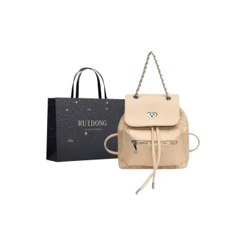 Smart PU Backpack Women's Khaki/Blue