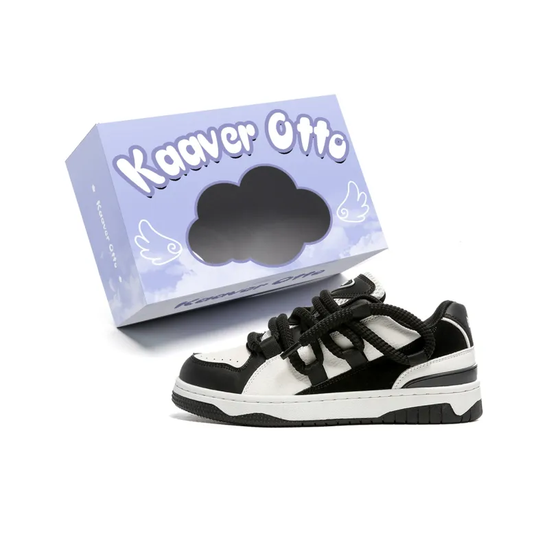 KAAVER OTTO Slip Resistant Cushioning, Abrasion Resistant, Support, Height Increasing Low Top Skateboard Shoes Men's-6