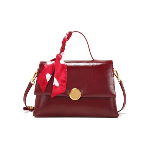 PAYOT Microfiber Synthetic Leather Shoulder Bag Crossbody Bag Handbag Regular Women's Burgundy