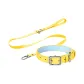 [Amber Yellow]Pet Collar+Leash