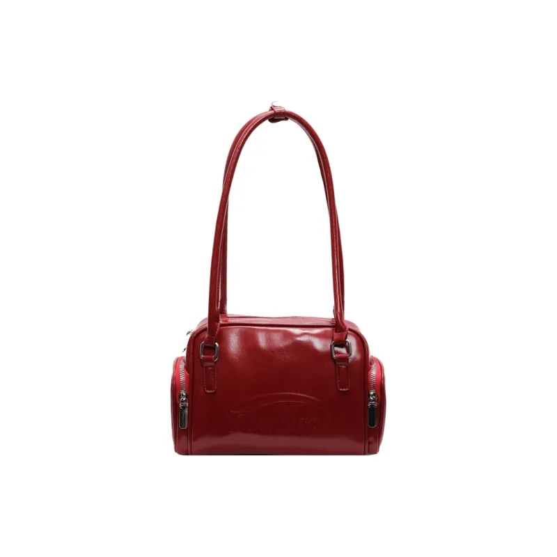 Yalu PU Equipment Bag Handbag Shoulder Bag Regular Women's Black Ecru/Pink/Burgundy-8