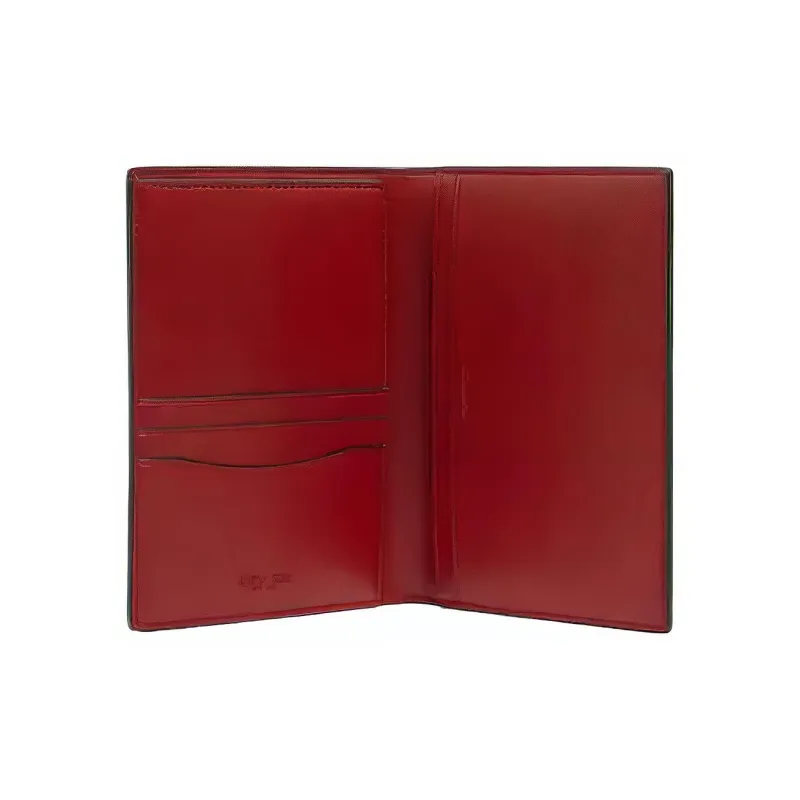 COACH Coated Canvas Wallet, Card Holder, Passport Holder Men's Cherry Red-1