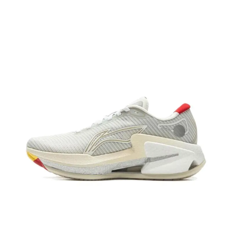 LiNing Liuliu 8 Anti Slip Wear Resistant Low Top Casual Running Shoes Women's Gray Red-0