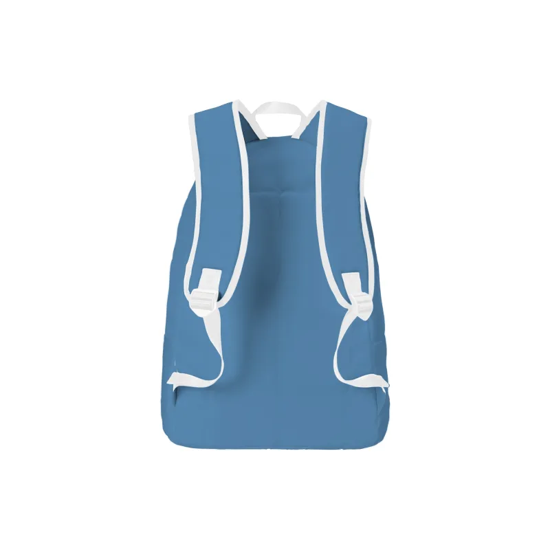 TURN UP Polyester Students Backpack Unisex Blue-2