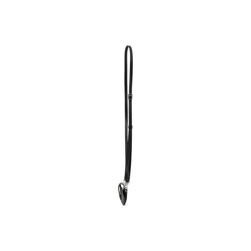Yohji Yamamoto Cow Leather Happy Shoulder Crossbody Eyeglass Pouch Small Size Unisex Black-1