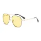 Black Gold Frame with Night Vision Yellow-to-Gray Lens[58156-C4]