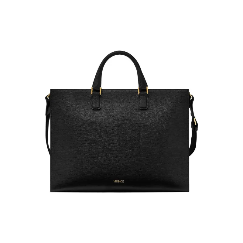 FANSIZHE MEDUSA BIGGIE Series Goatskin Briefcase Men's Black-2