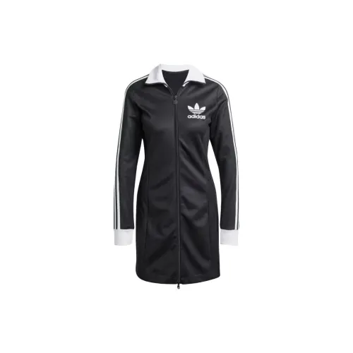 Adidas Originals ADICOLOR 3-STRIPES Long-Sleeved Dresses Women's Black