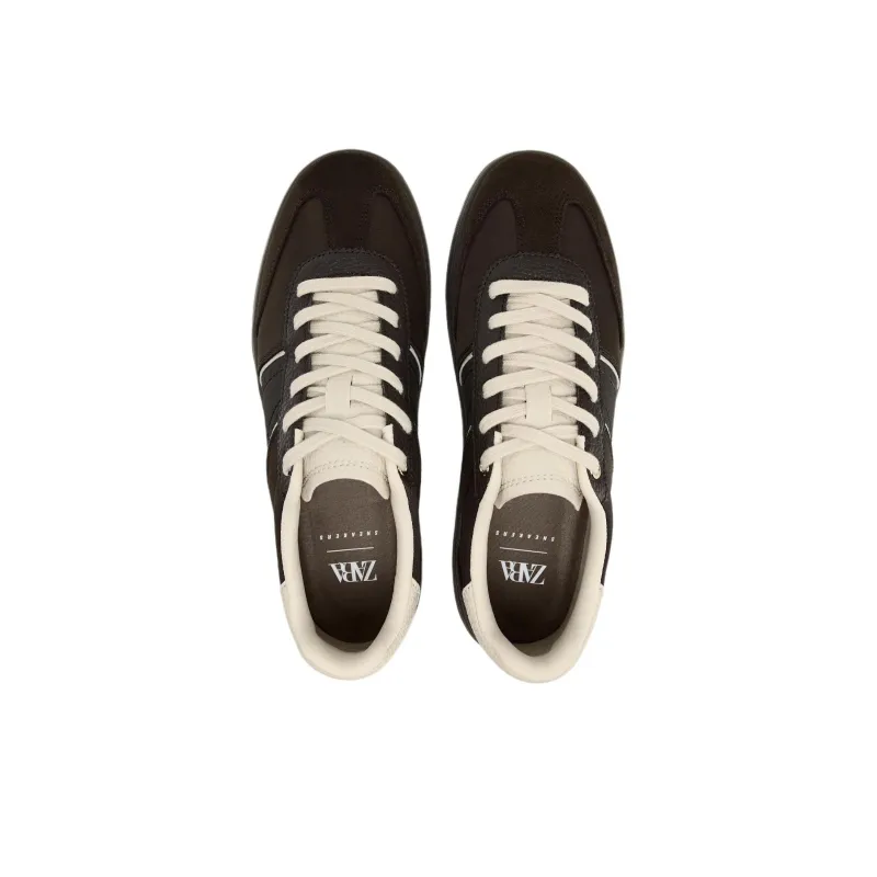 ZARA Low Top Skateboard Shoes Women's Brown-3