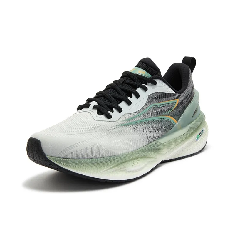 361° Anti-Slip And Wear-Resistant Coverage Low-Top Casual Running Shoes Men's Gray Green-1