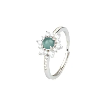 QIXIANG Ice Glutinous Jadeite Rings Women's
