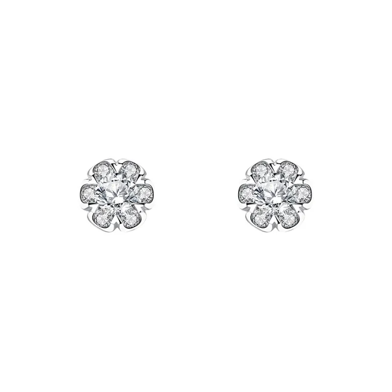 MONI JEWELLERY S925 Sterling Silver Ins Fashion Earrings With Romantic And Trendy Atmosphere Date Stud Earrings Women's-0