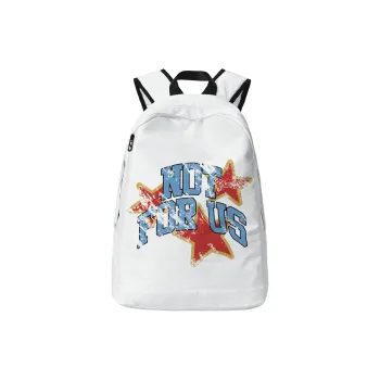 QRST NOT For US Collaboration Polyester Backpack Unisex White