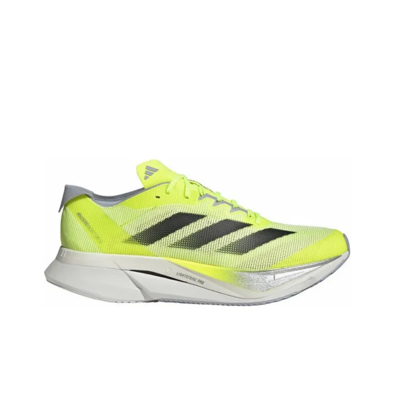 Adidas Adizero Boston 12 Lucid Lemon Core Black Silver Metallic-1