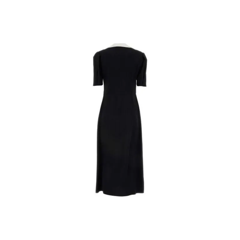 MIU MIU Embellished Short Sleeved Flared Dress-1