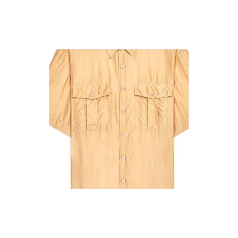 DRIES VAN NOTEN Silk Short Sleeve Shirt-4