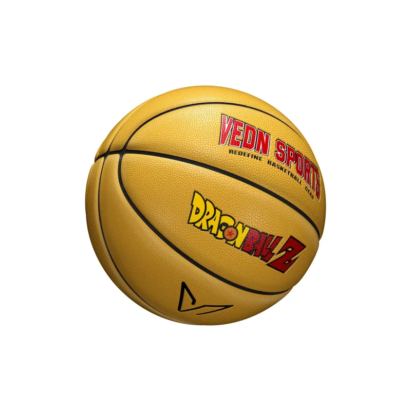 VEIDOORN x LONGZHU Z PU Basketball Yellow Size 7 Ball Street Training Competition Unisex-4