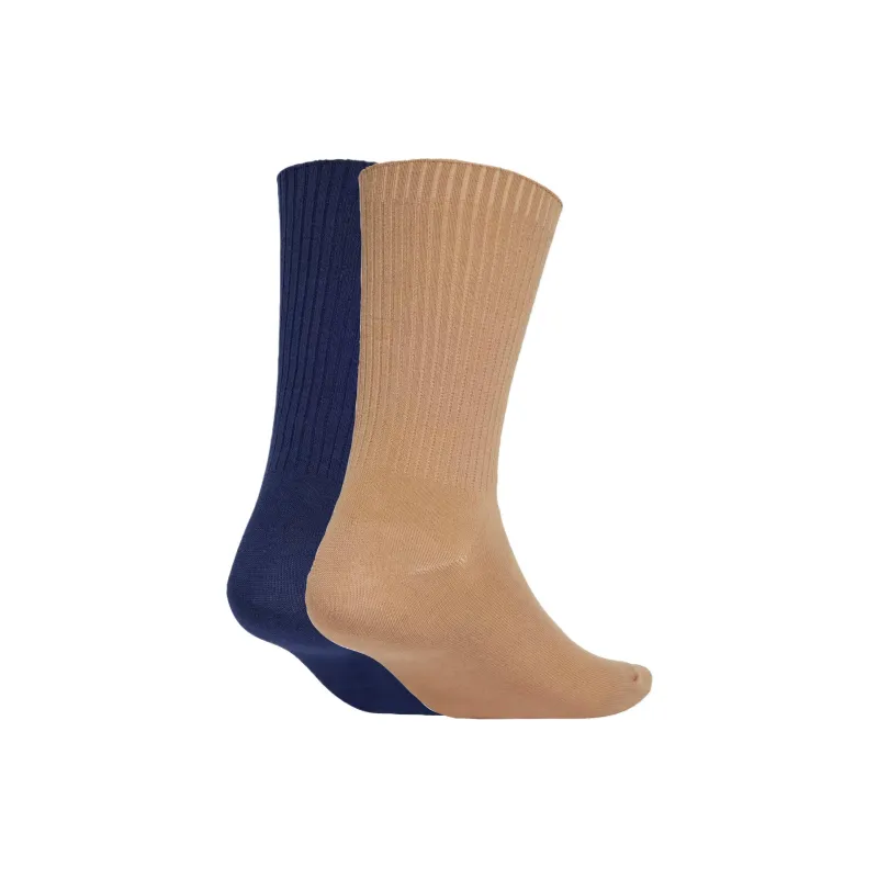 Adidas Mid Calf Socks Unisex 2 Pack Cardboard Yellow/Dark Indigo-1