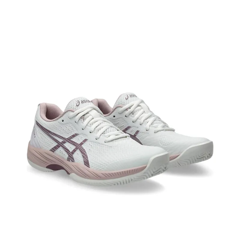 Asics Gel Game 9 Anti Slip Wear Resistant Low Top Tennis Shoes Women's White Purple-2