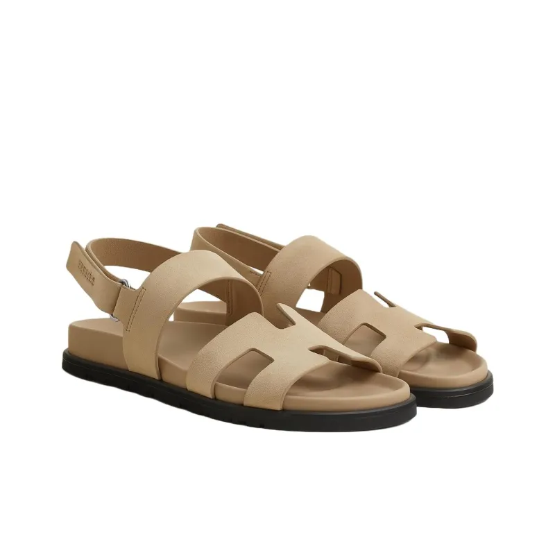 HERMES Genius One Strap Sandals Women's Beige-2