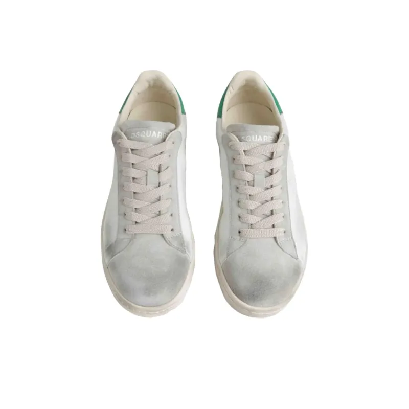 DSQUARED 2 New Jersey Low Top Skateboard Shoes Men's White-3