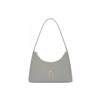 Furla Diamante Soft Calfskin Shoulder Bag, Handbag, Shoulder Bag Mini Women's Gray