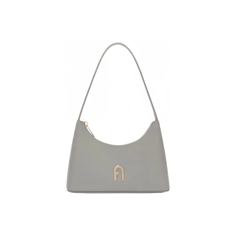 Furla Diamante Soft Calfskin Shoulder Bag, Handbag, Shoulder Bag Mini Women's Gray-0