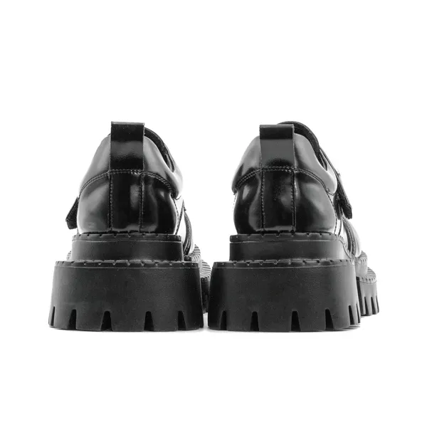 Little Sue _Argument Niche Design Hook-and-Loop Trendy Versatile Large-Head Derby Shoes Loafers Women's-4