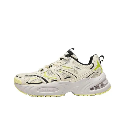 Skechers Anti Slip Wear sport Low Top Chunky Sneakers Women's White Yellow